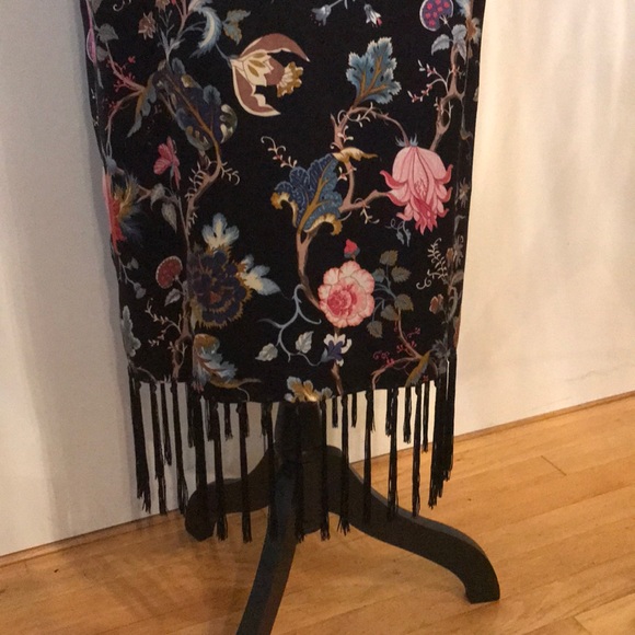 Kelly and Diane Fun and Flirty SILK Fringe Hem Skirt - Picture 2 of 8